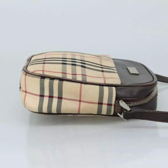 BURBERRY Nova Check Shoulder Bag Canvas Beige Auth - Picture 13 of 16